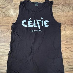 Black tank top